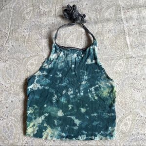 UO | Ecote Tie Dye Halter Crop Top